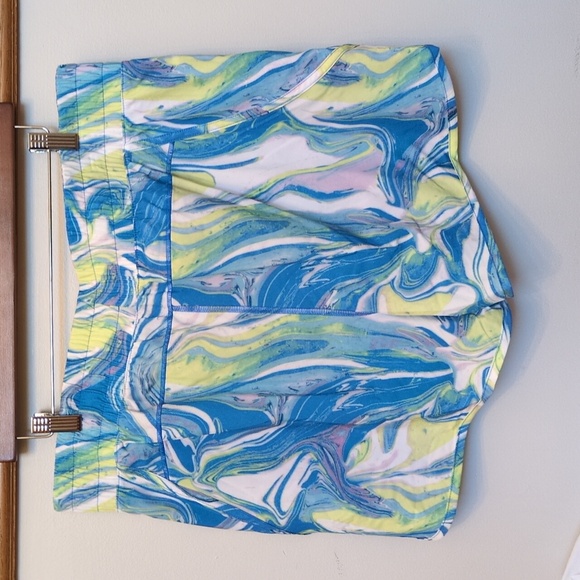 NWT XL Womens Running Short Marbled Swirl Athletic AVIA 16 18 Spandex Shorts 🩵 - Picture 2 of 16